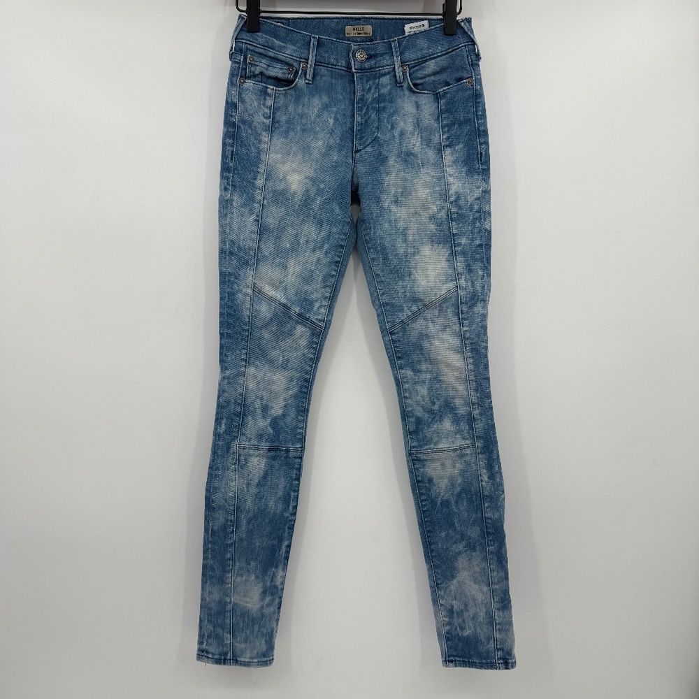 True Religion Jeans Women 25 Blue Halle Super Skinny Mid Rise Moto Stretch